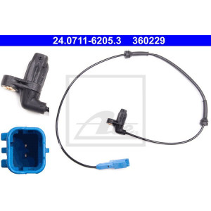 ATE 24.0711-6205.3 ABS Wheel Speed Sensor Front for 206 206+ 207