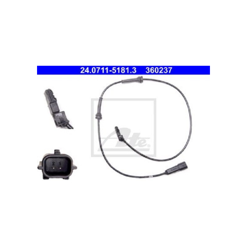 ATE 24.0711-5181.3 Sensore ABS numero giri ruota posteriore per Renault Megane Scenic