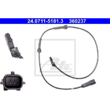 ATE 24.0711-5181.3 Sensore ABS numero giri ruota posteriore per Renault Megane Scenic