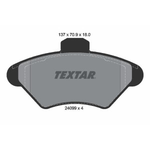 TEXTAR 2409901 Plaquettes de frein avant pour Ford Mustang Thunderbird