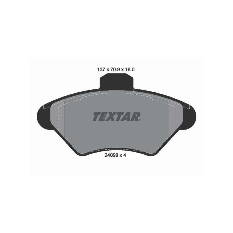TEXTAR 2409901 Plaquettes de frein avant pour Ford Mustang Thunderbird
