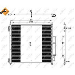 NRF 350336 Air conditioning condenser