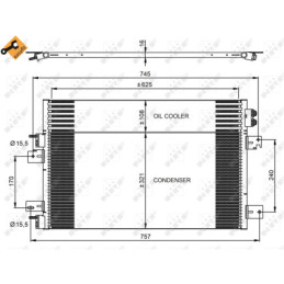 NRF 350031 Air conditioning condenser