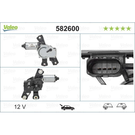 VALEO 582600 Motor del limpiaparabrisas