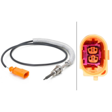HELLA 6PT 014 494-051 Sensor temperatura gas escape