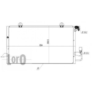 Loro 003-016-0001 Air conditioning condenser for AUDI