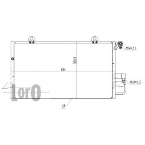 Loro 003-016-0003 Condenseur de climatisation pour AUDI