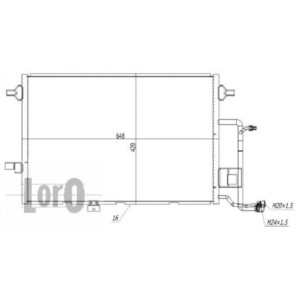 Loro 003-016-0007 Condensatore climatizzatore per AUDI