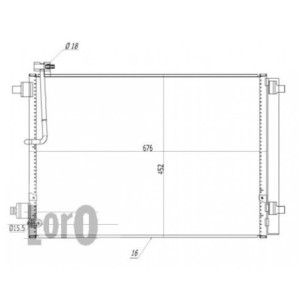Loro 003-016-0010 Air conditioning condenser for AUDI