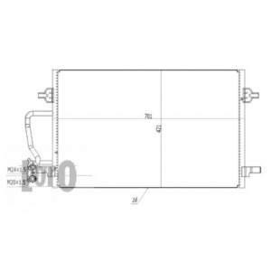 Loro 003-016-0018 Condensador de aire acondicionado para AUDI