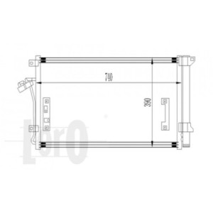 Loro 003-016-0020 Condensatore climatizzatore per AUDI / PORSCHE / VW