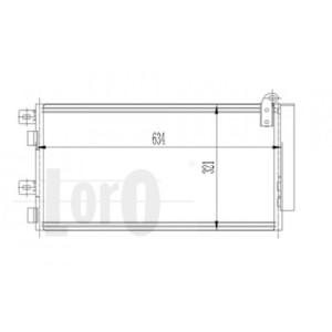 Loro 004-016-0019 Air conditioning condenser for MINI