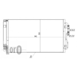 Loro 004-016-0024 Condensador de aire acondicionado para BMW