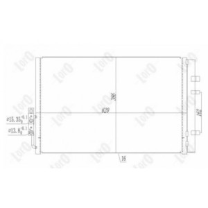 Loro 004-016-0027 Condensador de aire acondicionado para BMW