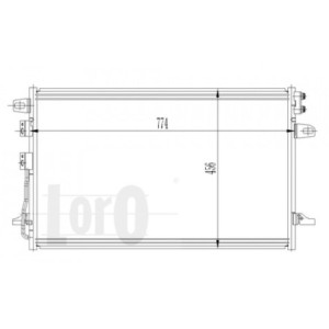 Loro 008-016-0006 Condensador de aire acondicionado para CHRYSLER / DODGE