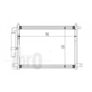 Loro 011-016-0002 Air conditioning condenser for CHEVROLET / DAEWOO