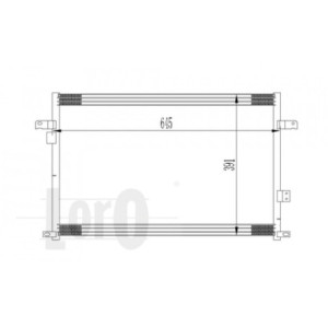 Loro 011-016-0003 Condensador de aire acondicionado para CHEVROLET / DAEWOO / SUZUKI
