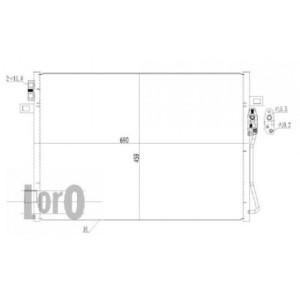 Loro 015-016-0001 Condensador de aire acondicionado para DODGE