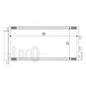 Loro 016-016-0021 Condensador de aire acondicionado para FIAT