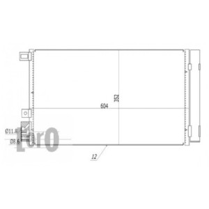 Loro 016-016-0032 Condensador de aire acondicionado para FIAT