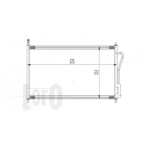 Loro 017-016-0007 Condensador de aire acondicionado para FORD