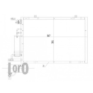 Loro 017-016-0008 Condensador de aire acondicionado para FORD