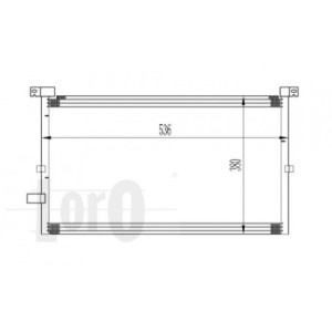 Loro 017-016-0012 Condensador de aire acondicionado para FORD