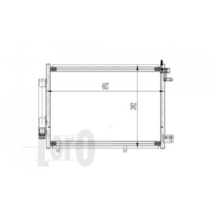 Loro 017-016-0019 Condensador de aire acondicionado para FORD