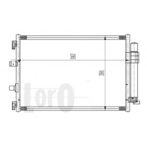 Loro 017-016-0025 Air conditioning condenser for FORD