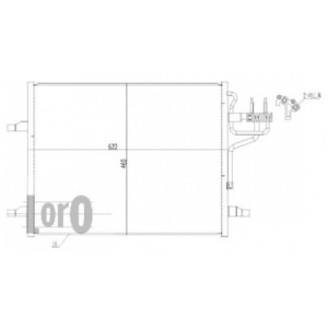Loro 017-016-0027 Condensador de aire acondicionado para FORD