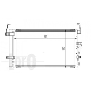 Loro 019-016-0004 Condensador de aire acondicionado para HYUNDAI