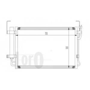Loro 019-016-0005 Condensador de aire acondicionado para HYUNDAI