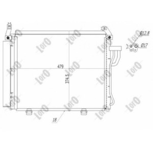 Loro 019-016-0021 Condensador de aire acondicionado para HYUNDAI