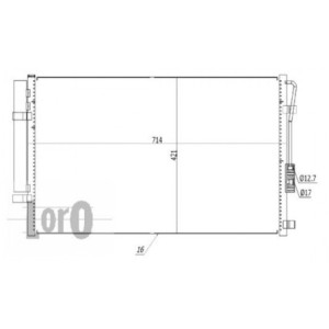 Loro 019-016-0034 Condensador de aire acondicionado para HYUNDAI
