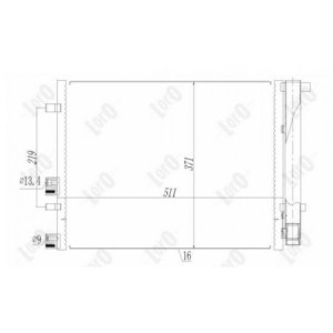 Loro 019-016-0036 Condensador de aire acondicionado para HYUNDAI