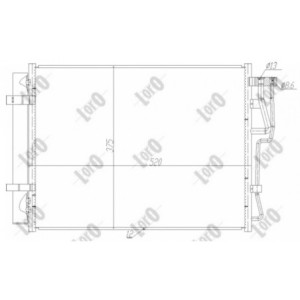 Loro 019-016-0046 Condensador de aire acondicionado para HYUNDAI / KIA