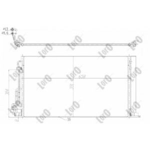 Loro 019-016-0047 Condensatore climatizzatore per HYUNDAI / KIA
