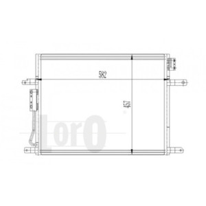 Loro 023-016-0002 Condensador de aire acondicionado para JEEP