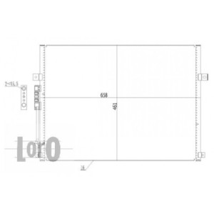 Loro 023-016-0003 Condensador de aire acondicionado para JEEP