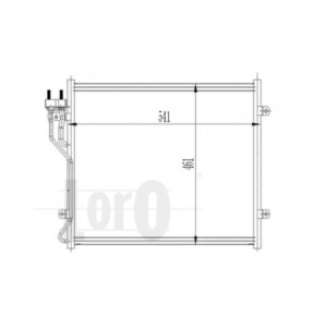 Loro 023-016-0005 Condensador de aire acondicionado para JEEP