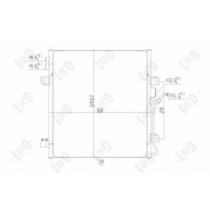 Loro 023-016-0010 Condensador de aire acondicionado para JEEP / DODGE