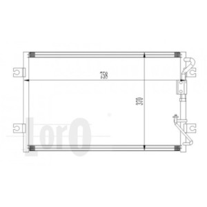 Loro 024-016-0002 Condensador de aire acondicionado para KIA
