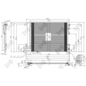 Loro 024-016-0015 Condensador de aire acondicionado para KIA