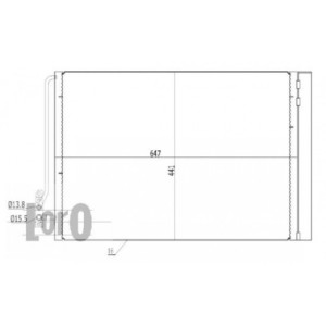Loro 027-016-0005 Condensador de aire acondicionado para RANGE ROVER