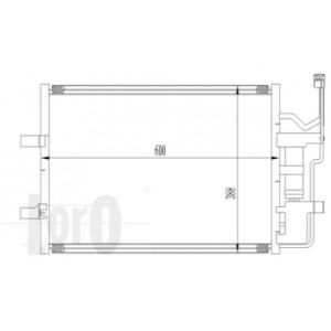Loro 030-016-0010 Condensador de aire acondicionado para MAZDA