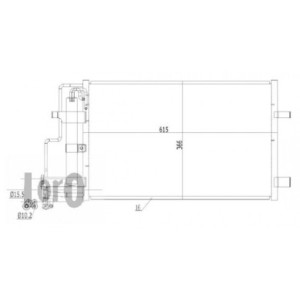 Loro 030-016-0017 Condensatore climatizzatore per MAZDA