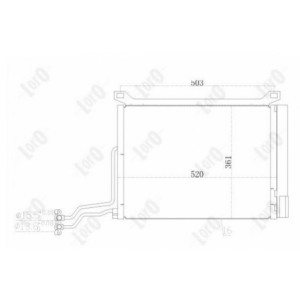Loro 032-016-0003 Condensador de aire acondicionado para MINI