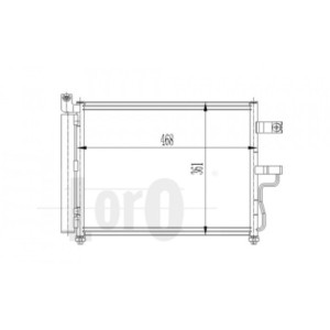 Loro 033-016-0010 Condensador de aire acondicionado para MITSUBISHI