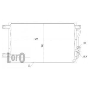 Loro 033-016-0014 Condensador de aire acondicionado para MITSUBISHI