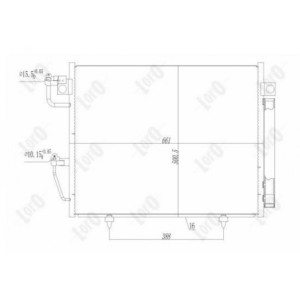 Loro 033-016-0017 Condensador de aire acondicionado para MITSUBISHI